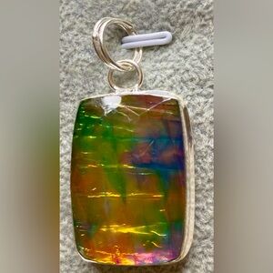 SALE!! Ammolite set in 925 Sterling Silver